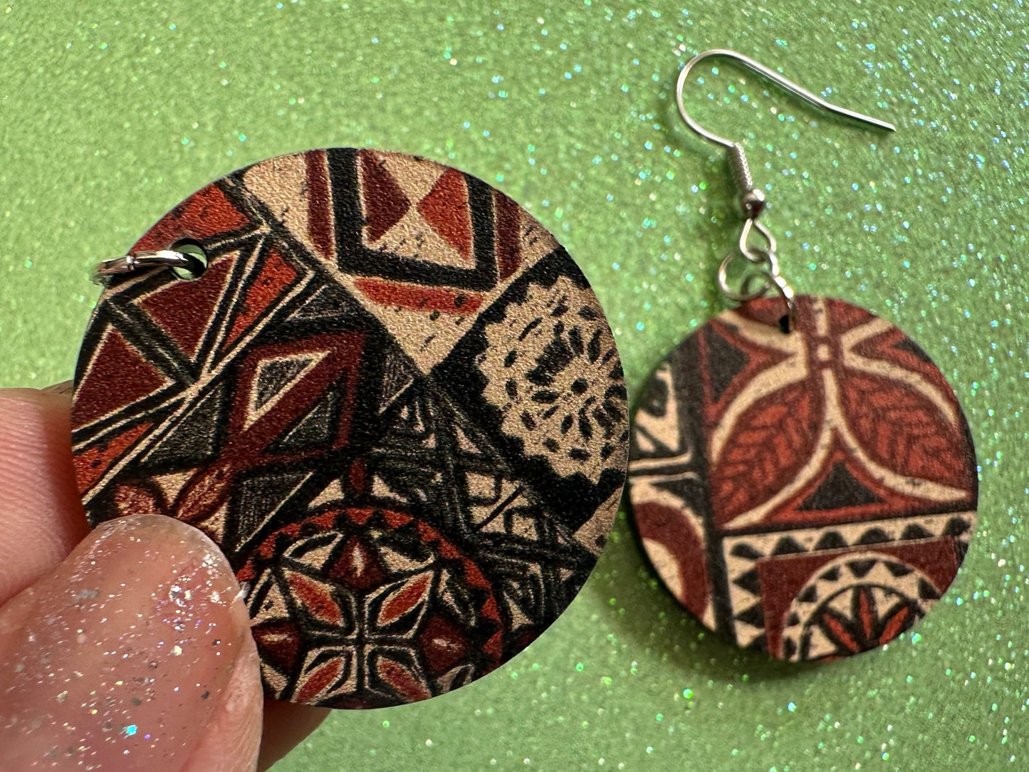 Hawaiian Earrings: Laser Cut Acrylic Polynesian Pattern, Traditional, Indigenous, Island, Native, Cultural, Hawaii, Gifts for Her/Him/Them
