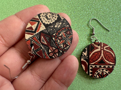 Hawaiian Earrings: Laser Cut Acrylic Polynesian Pattern, Traditional, Indigenous, Island, Native, Cultural, Hawaii, Gifts for Her/Him/Them