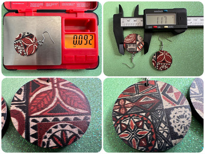 Hawaiian Earrings: Laser Cut Acrylic Polynesian Pattern, Traditional, Indigenous, Island, Native, Cultural, Hawaii, Gifts for Her/Him/Them