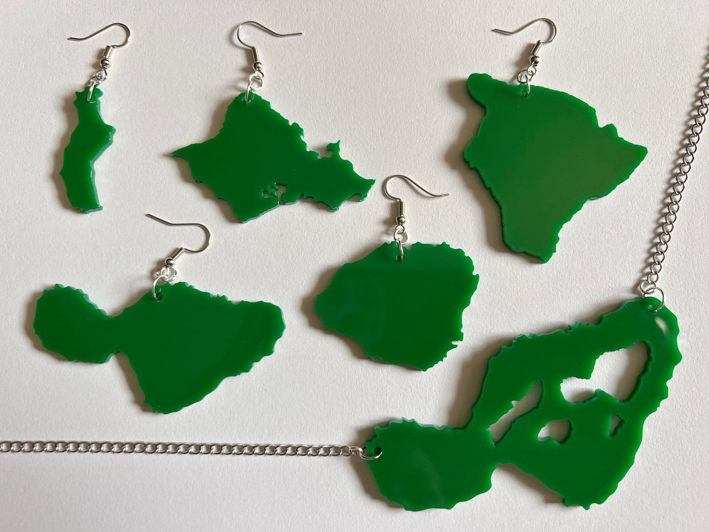 Hawaiian Islands Earrings: Laser Cut Acrylic Maui, Oahu, Kauai, Big Island, Niihau, Aloha, Best Gifts for Her/Him/Them