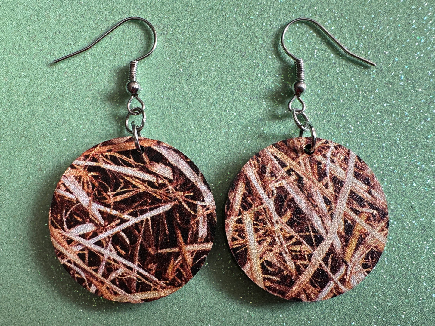 Hay Earrings: Laser Cut Acrylic Hay Earrings, Hay Print, Farm, Stable, Barn, Hay Bale, Fall, Hay Maze, Halloween,Best Gifts for Her/Him/Them