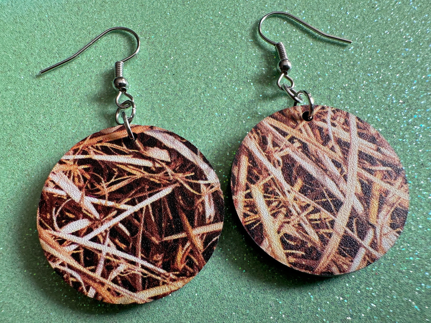 Hay Earrings: Laser Cut Acrylic Hay Earrings, Hay Print, Farm, Stable, Barn, Hay Bale, Fall, Hay Maze, Halloween,Best Gifts for Her/Him/Them