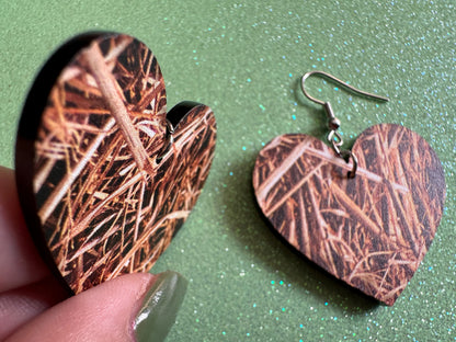 Hay Earrings: Laser Cut Acrylic Hay Earrings, Hay Print, Farm, Stable, Barn, Hay Bale, Fall, Hay Maze, Halloween,Best Gifts for Her/Him/Them