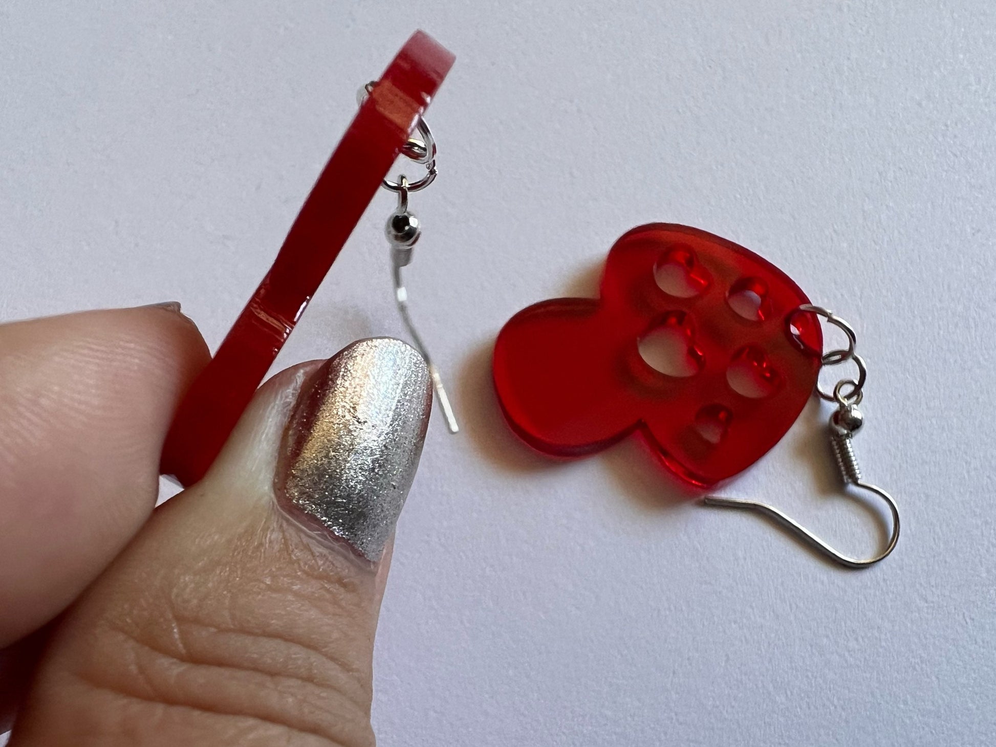 Heart Amanita Mushroom Earrings: Mycology, Foraging, Laser Cut Acrylic Mushroom Jewelry, Plants, Whimsical, Fairy, Gifts for Her/Him/Them