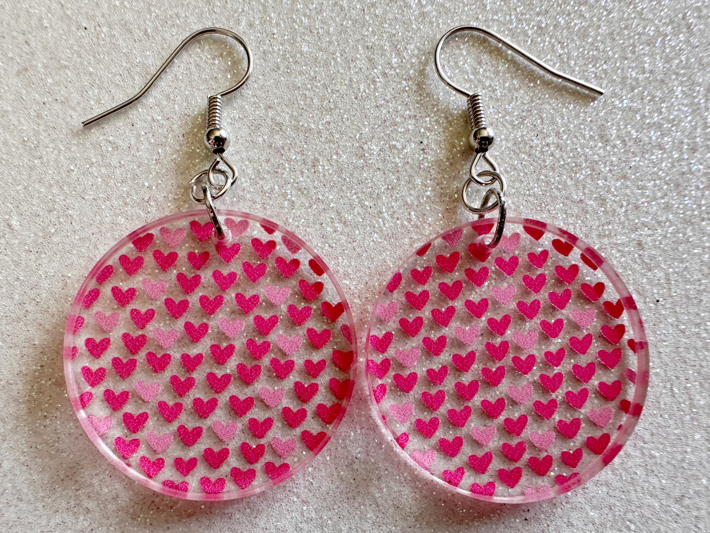 Heart Earrings: Laser Cut Acrylic Hearts, Love, Valentines Day, Anniversary, Marriage, Partner, Lover, Vday, Best Gifts for Her/Him/Them
