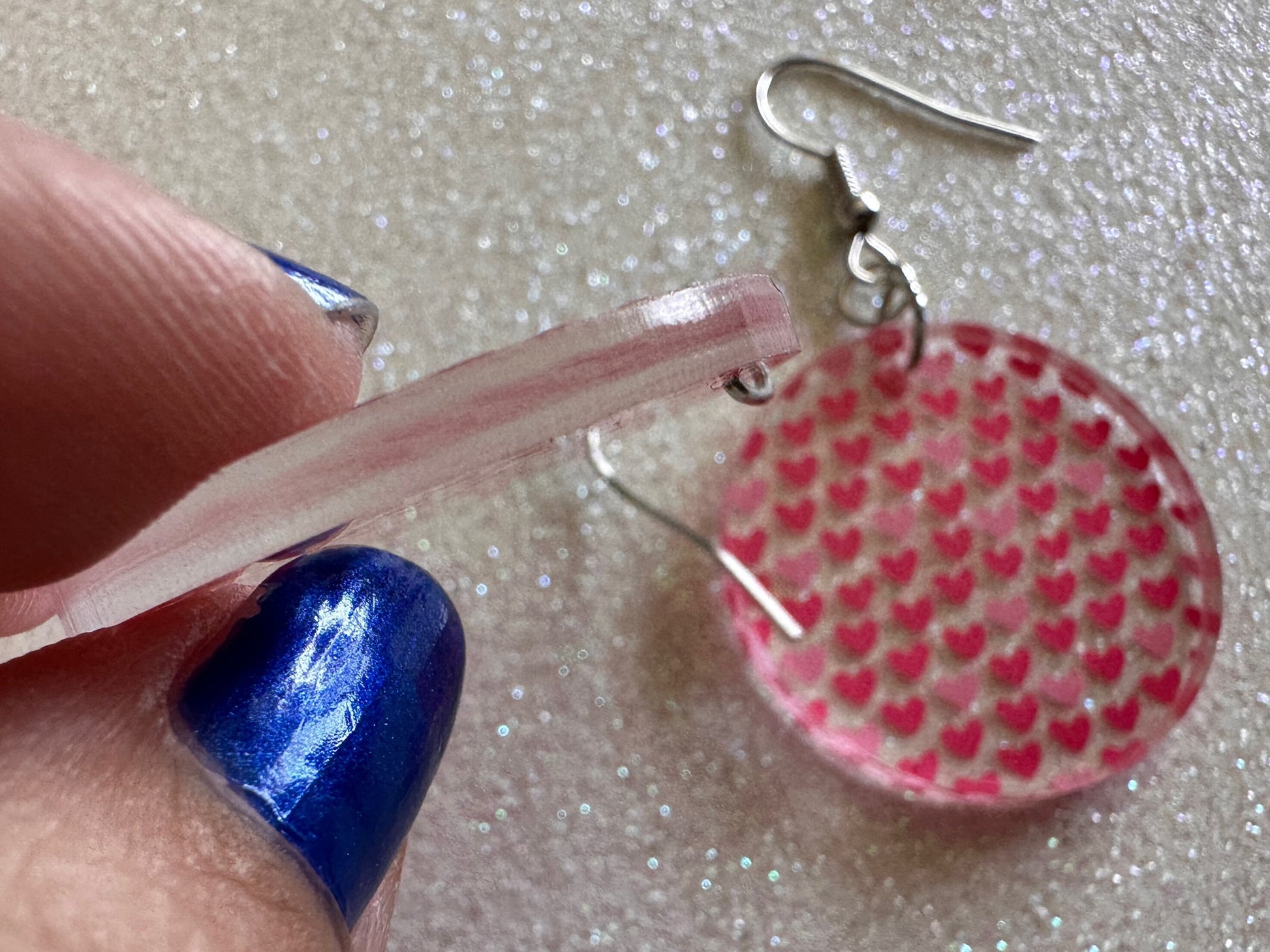 Heart Earrings: Laser Cut Acrylic Hearts, Love, Valentines Day, Anniversary, Marriage, Partner, Lover, Vday, Best Gifts for Her/Him/Them