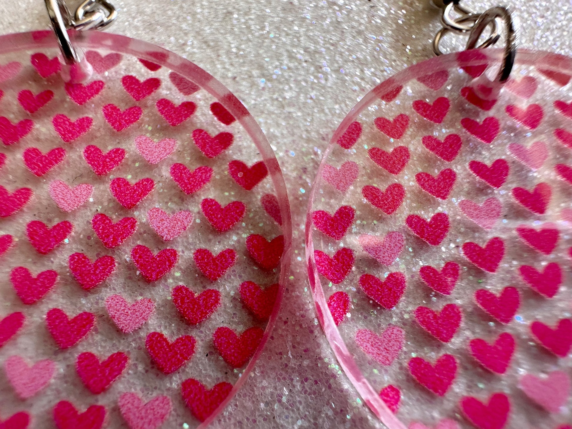 Heart Earrings: Laser Cut Acrylic Hearts, Love, Valentines Day, Anniversary, Marriage, Partner, Lover, Vday, Best Gifts for Her/Him/Them