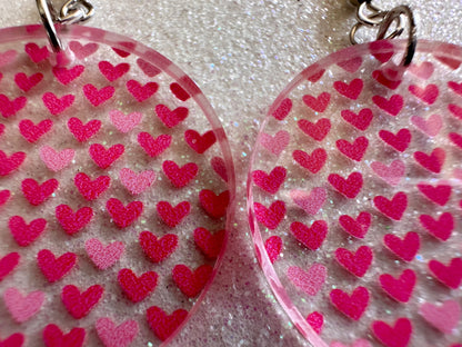 Heart Earrings: Laser Cut Acrylic Hearts, Love, Valentines Day, Anniversary, Marriage, Partner, Lover, Vday, Best Gifts for Her/Him/Them