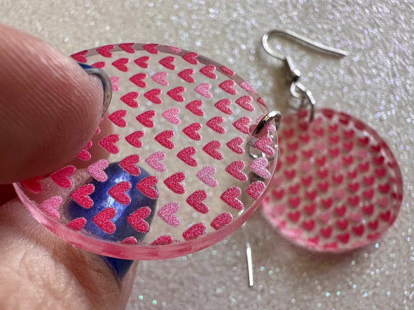 Heart Earrings: Laser Cut Acrylic Hearts, Love, Valentines Day, Anniversary, Marriage, Partner, Lover, Vday, Best Gifts for Her/Him/Them