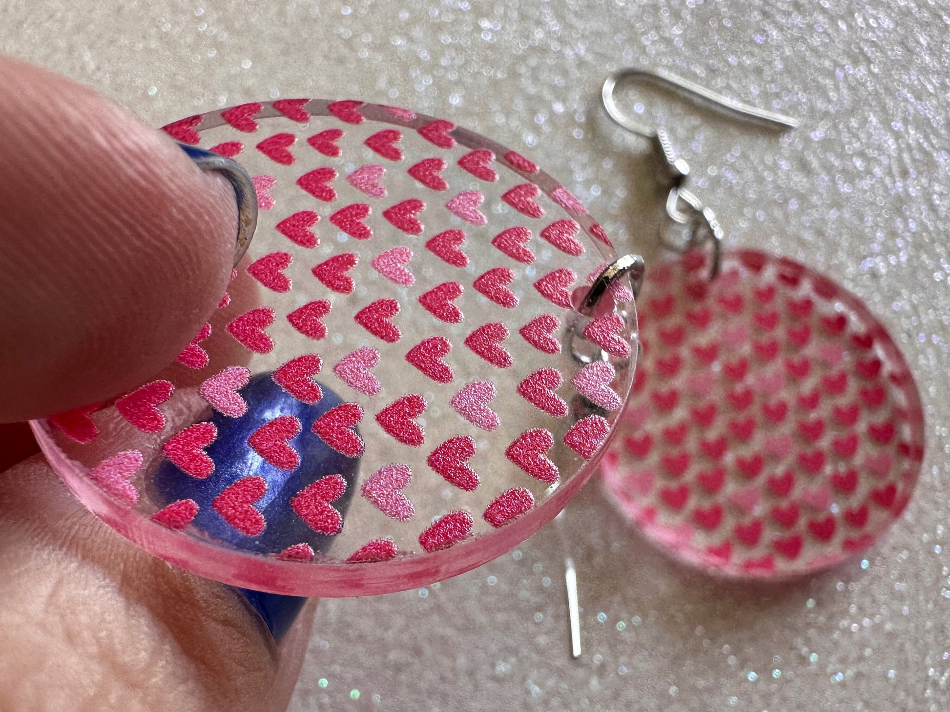 Heart Earrings: Laser Cut Acrylic Hearts, Love, Valentines Day, Anniversary, Marriage, Partner, Lover, Vday, Best Gifts for Her/Him/Them