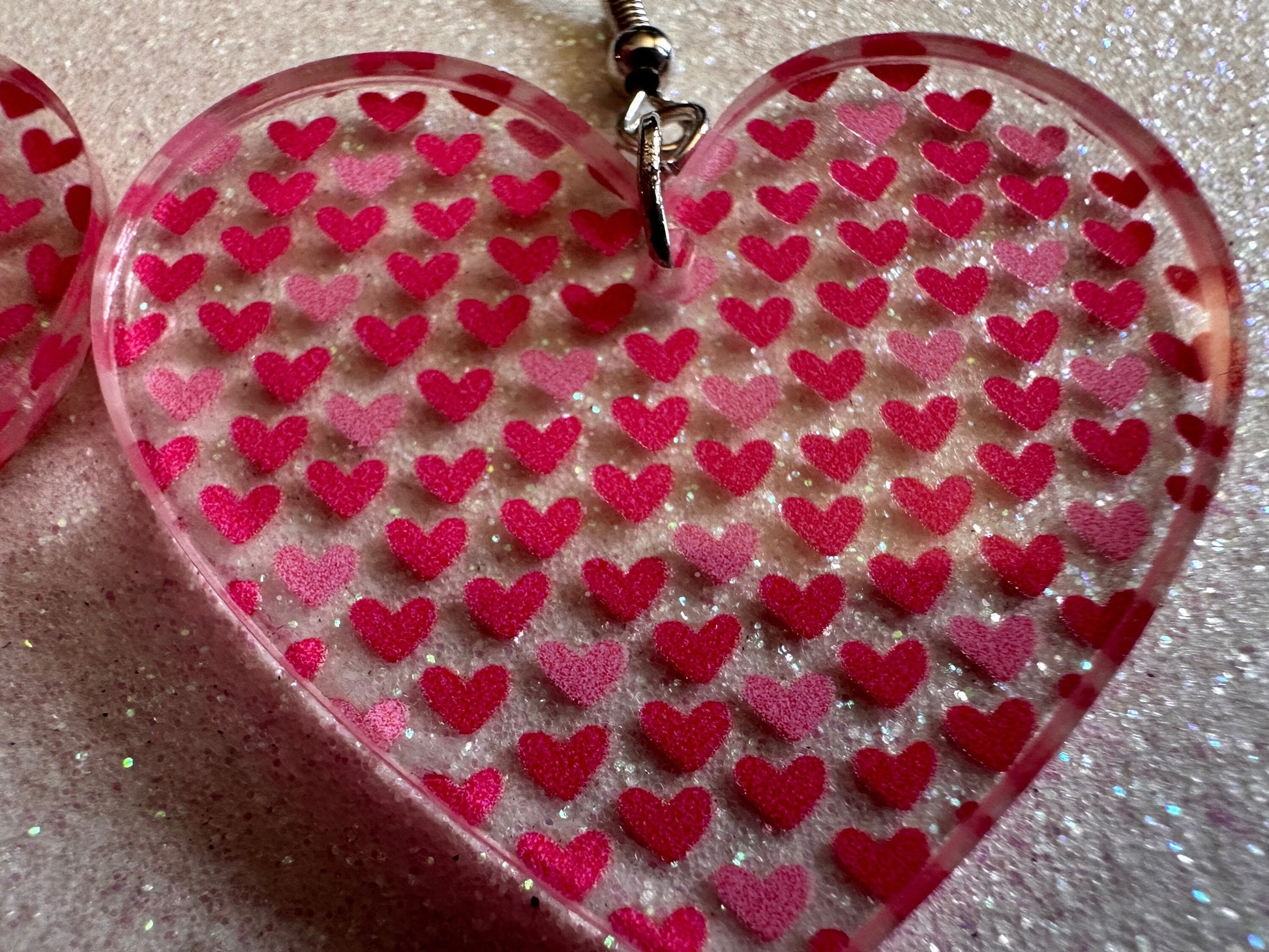 Heart Earrings: Laser Cut Acrylic Hearts, Love, Valentines Day, Anniversary, Marriage, Partner, Lover, Vday, Best Gifts for Her/Him/Them