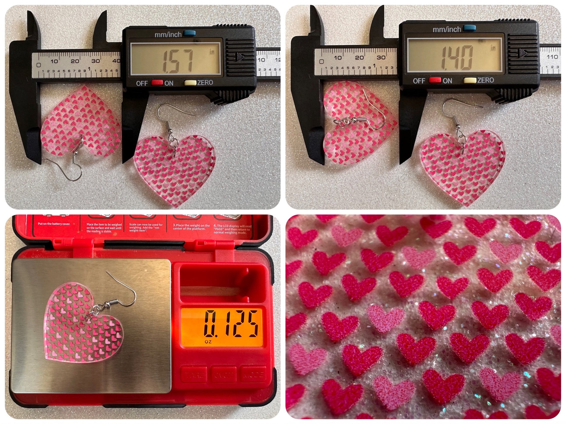 Heart Earrings: Laser Cut Acrylic Hearts, Love, Valentines Day, Anniversary, Marriage, Partner, Lover, Vday, Best Gifts for Her/Him/Them