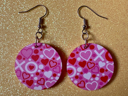 Heart Earrings: Laser Cut Acrylic XO Hearts, Love, Valentines Day, Anniversary, Marriage, Partner, Lover, Vday, Best Gifts for Her/Him/Them