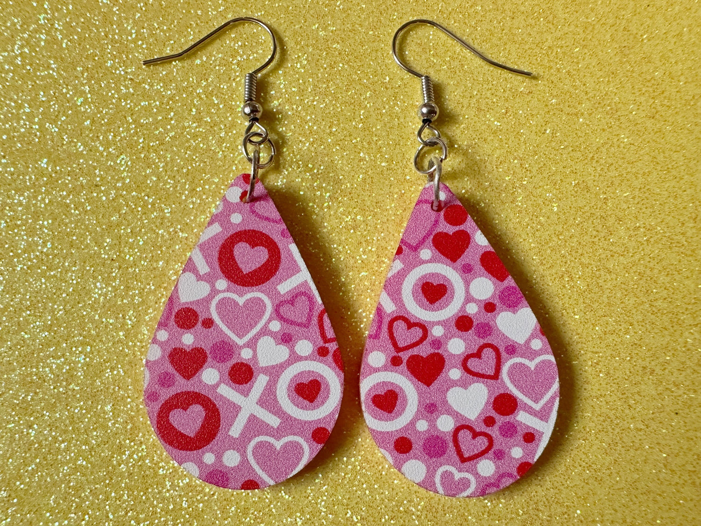 Heart Earrings: Laser Cut Acrylic XO Hearts, Love, Valentines Day, Anniversary, Marriage, Partner, Lover, Vday, Best Gifts for Her/Him/Them