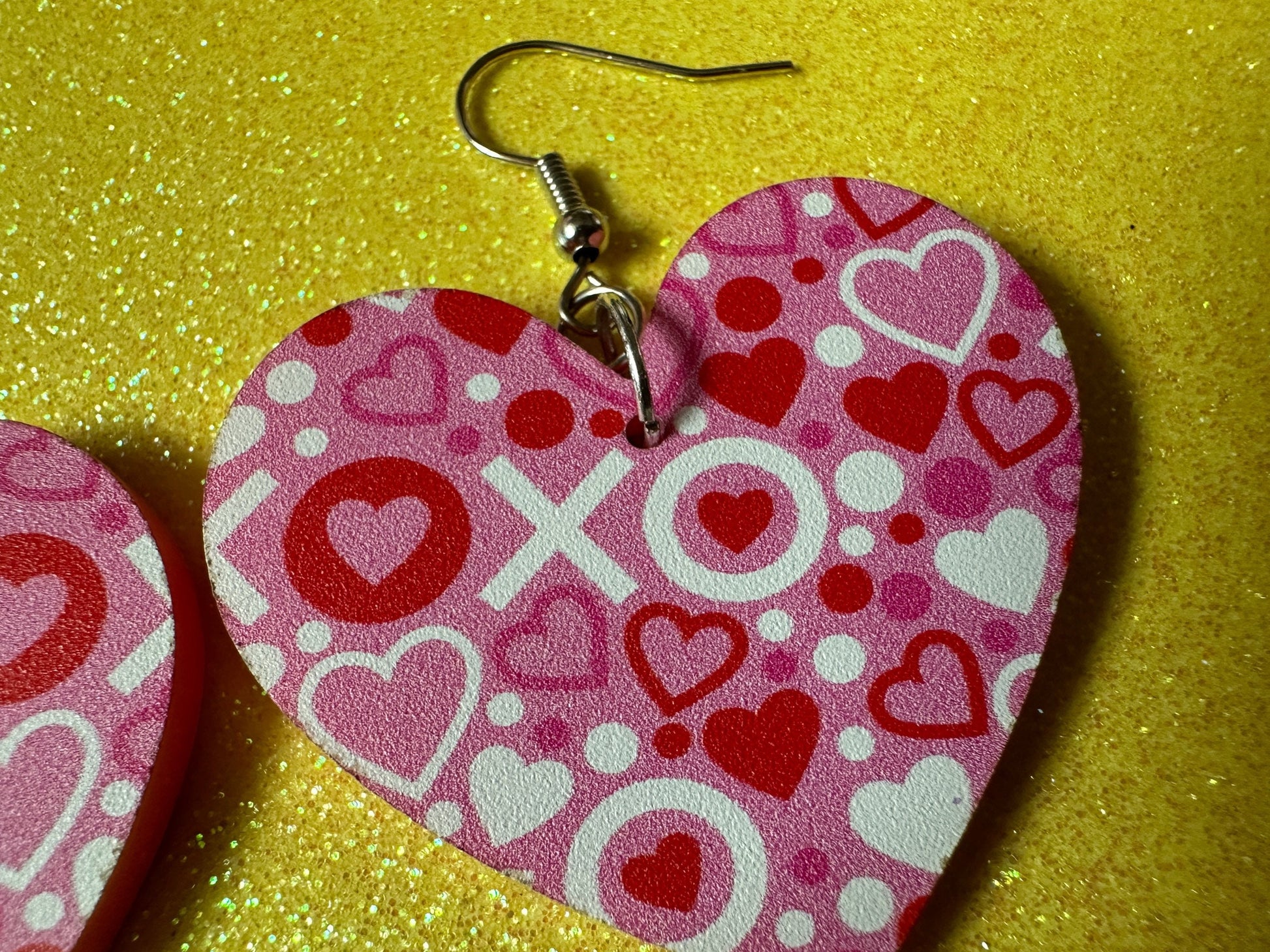 Heart Earrings: Laser Cut Acrylic XO Hearts, Love, Valentines Day, Anniversary, Marriage, Partner, Lover, Vday, Best Gifts for Her/Him/Them