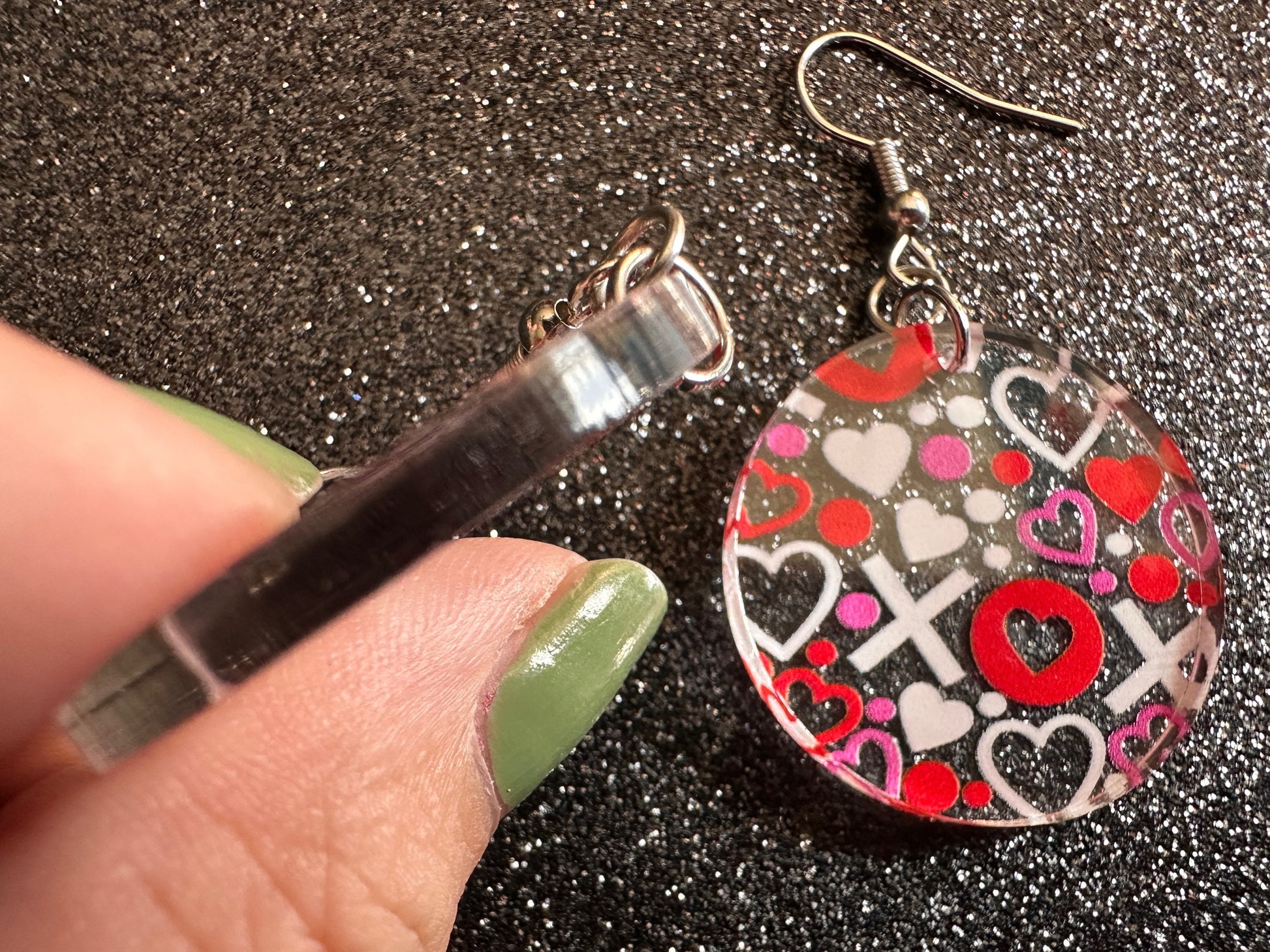 Heart Earrings: Laser Cut Acrylic XO Hearts, Love, Valentines Day, Anniversary, Marriage, Partner, Lover, Vday, Best Gifts for Her/Him/Them