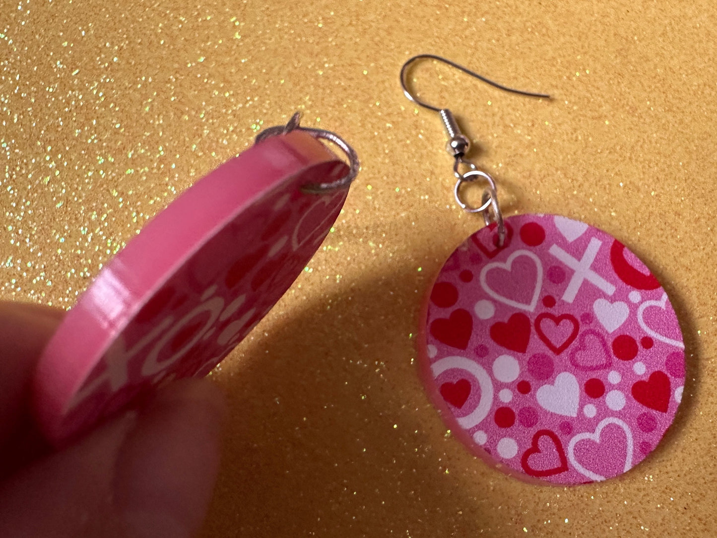 Heart Earrings: Laser Cut Acrylic XO Hearts, Love, Valentines Day, Anniversary, Marriage, Partner, Lover, Vday, Best Gifts for Her/Him/Them