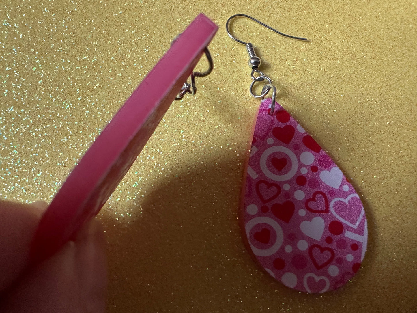 Heart Earrings: Laser Cut Acrylic XO Hearts, Love, Valentines Day, Anniversary, Marriage, Partner, Lover, Vday, Best Gifts for Her/Him/Them