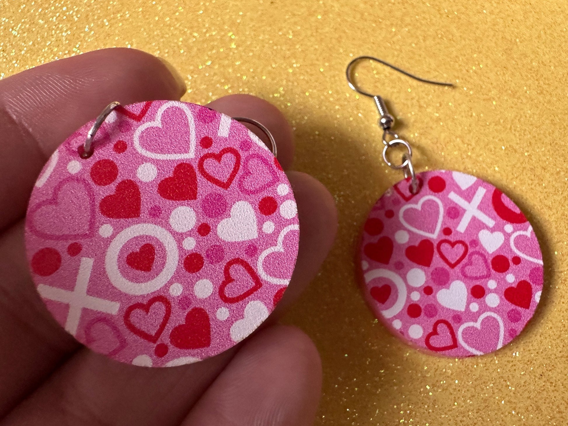 Heart Earrings: Laser Cut Acrylic XO Hearts, Love, Valentines Day, Anniversary, Marriage, Partner, Lover, Vday, Best Gifts for Her/Him/Them