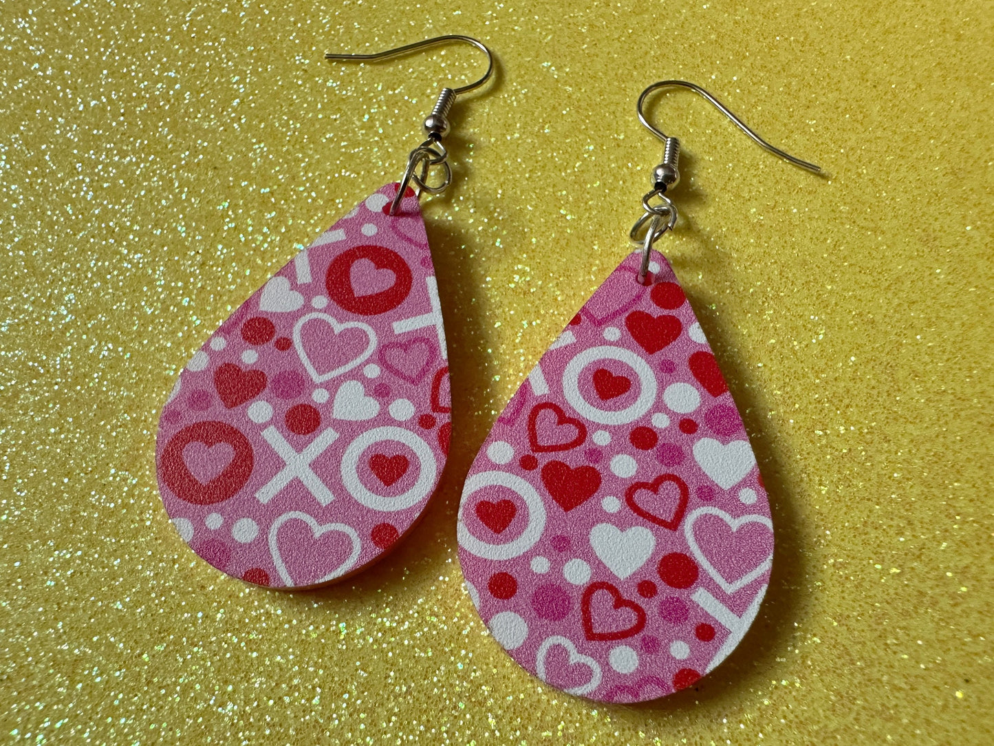 Heart Earrings: Laser Cut Acrylic XO Hearts, Love, Valentines Day, Anniversary, Marriage, Partner, Lover, Vday, Best Gifts for Her/Him/Them