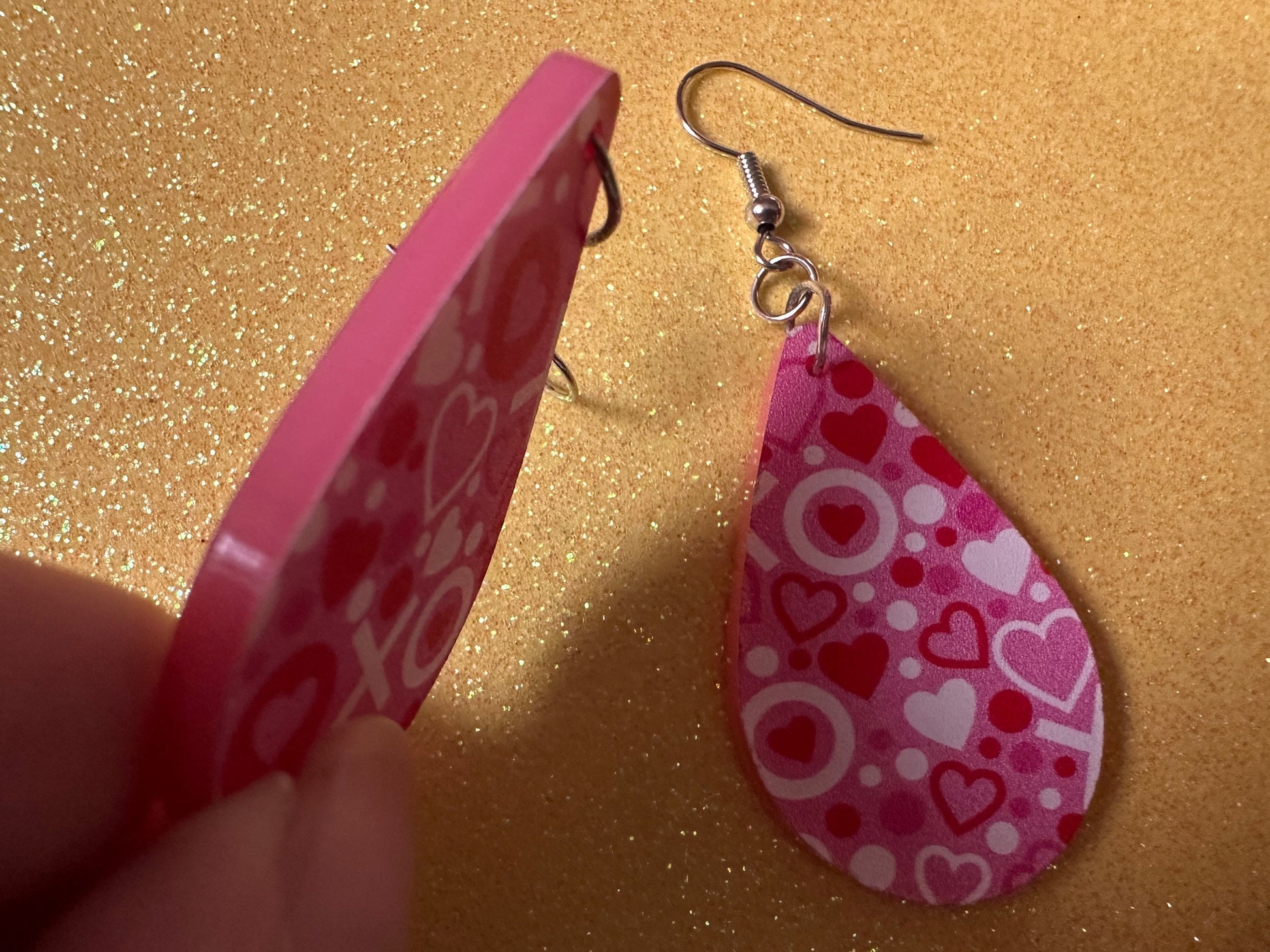 Heart Earrings: Laser Cut Acrylic XO Hearts, Love, Valentines Day, Anniversary, Marriage, Partner, Lover, Vday, Best Gifts for Her/Him/Them