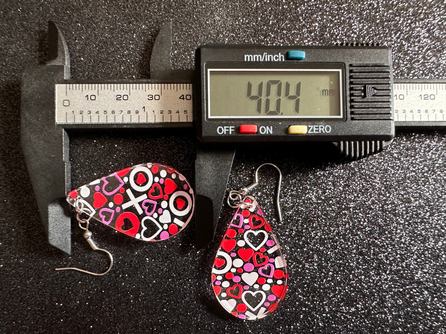 Heart Earrings: Laser Cut Acrylic XO Hearts, Love, Valentines Day, Anniversary, Marriage, Partner, Lover, Vday, Best Gifts for Her/Him/Them