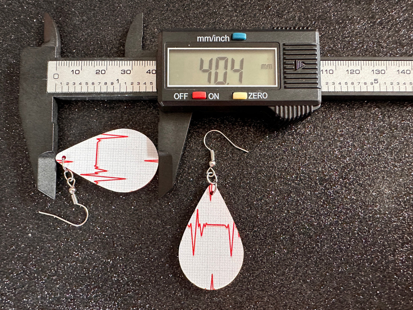 Heart Rate Chart Earrings: Laser Cut Acrylic Earrings, Medical Heart Health, Heart Zone, Nurse, Doctor, Syringe, Best Gifts for Her/Him/Them