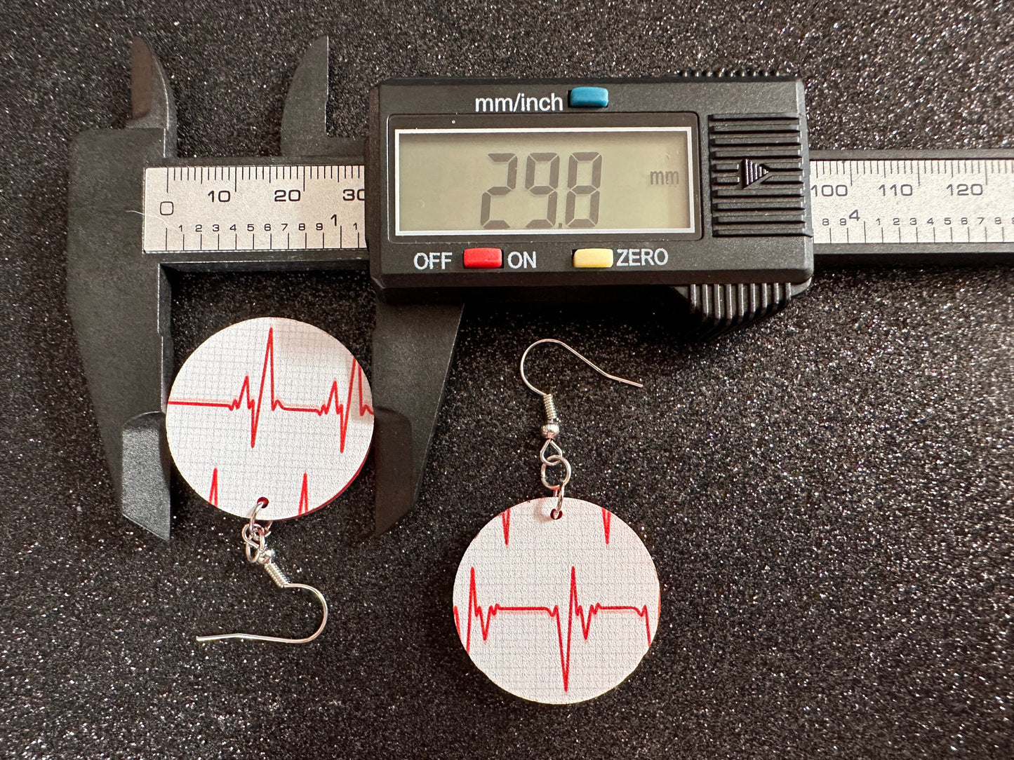 Heart Rate Chart Earrings: Laser Cut Acrylic Earrings, Medical Heart Health, Heart Zone, Nurse, Doctor, Syringe, Best Gifts for Her/Him/Them