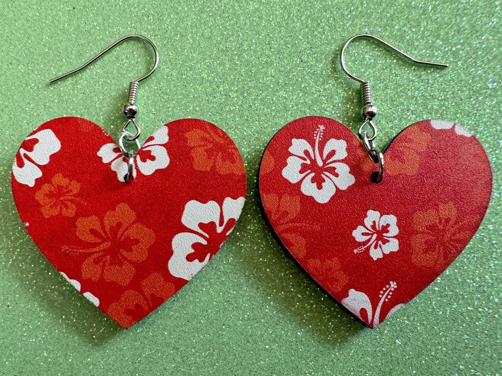 Hibiscus Earrings: Laser Cut Acrylic Flowers, Floral, Flowers, Hawaii, Hawaiian, Tropical, Summer Vibes, Best Gifts for Her/Him/Them