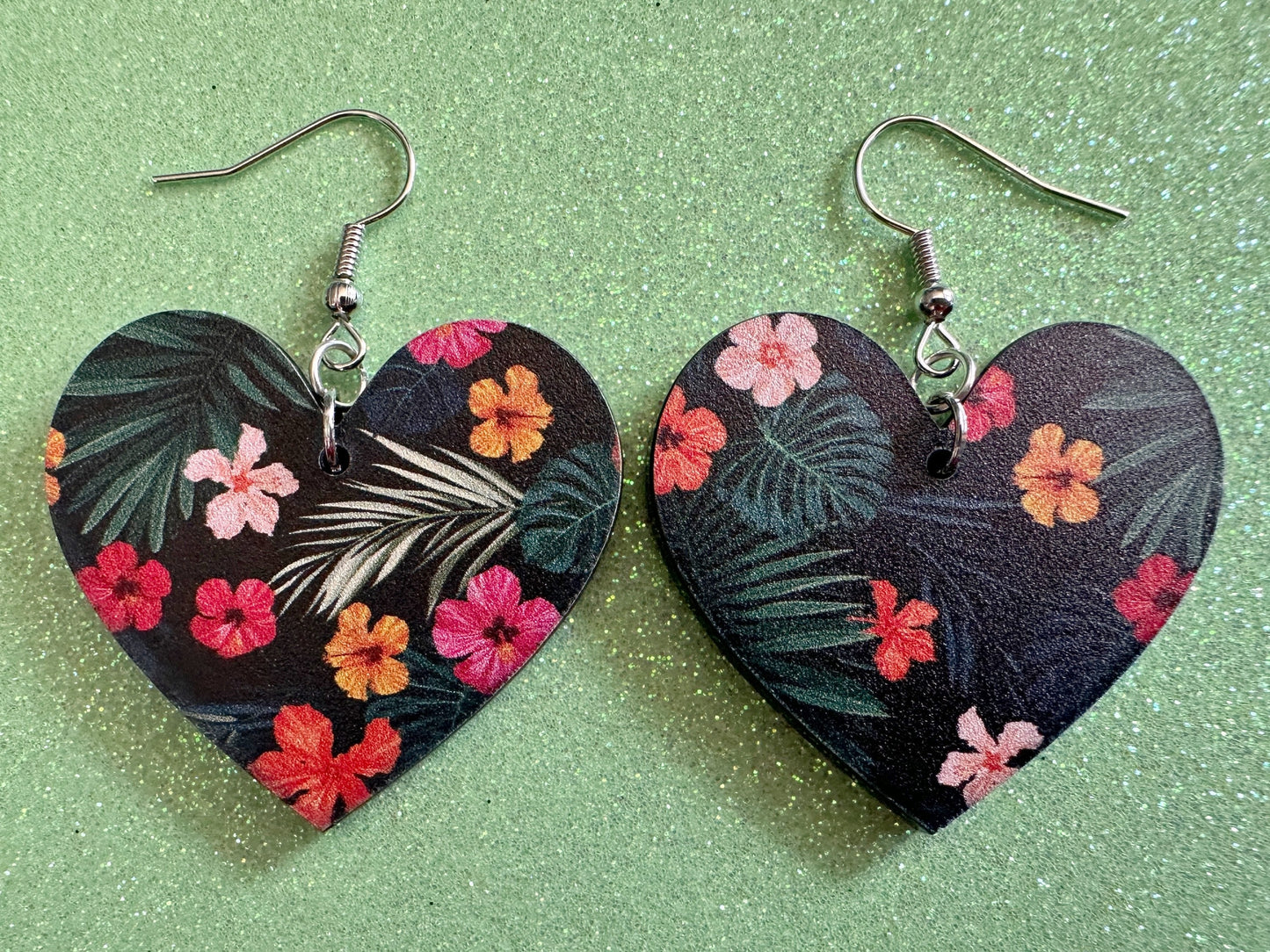 Hibiscus Earrings: Laser Cut Acrylic Flowers, Floral, Flowers, Hawaii, Hawaiian, Tropical, Summer Vibes, Best Gifts for Her/Him/Them