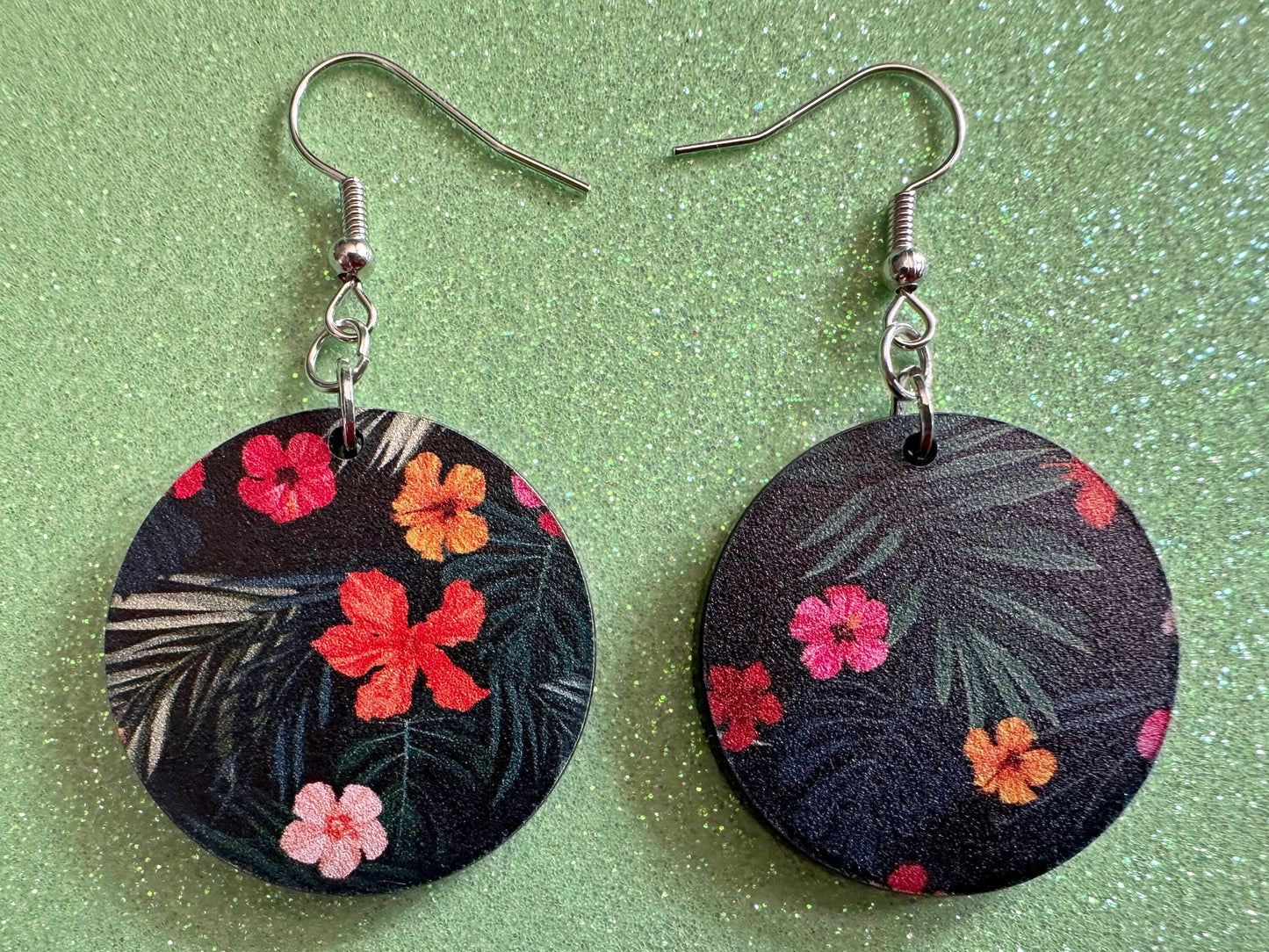 Hibiscus Earrings: Laser Cut Acrylic Flowers, Floral, Flowers, Hawaii, Hawaiian, Tropical, Summer Vibes, Best Gifts for Her/Him/Them