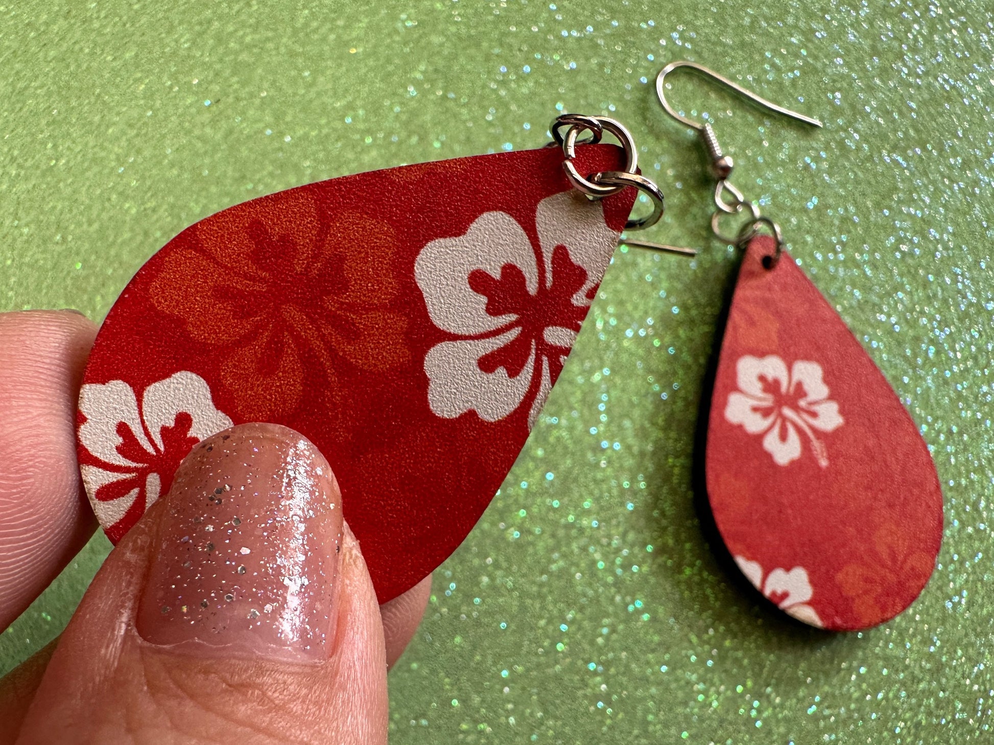 Hibiscus Earrings: Laser Cut Acrylic Flowers, Floral, Flowers, Hawaii, Hawaiian, Tropical, Summer Vibes, Best Gifts for Her/Him/Them