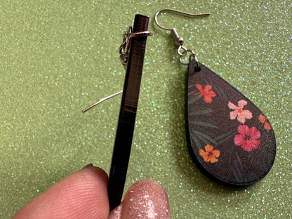 Hibiscus Earrings: Laser Cut Acrylic Flowers, Floral, Flowers, Hawaii, Hawaiian, Tropical, Summer Vibes, Best Gifts for Her/Him/Them