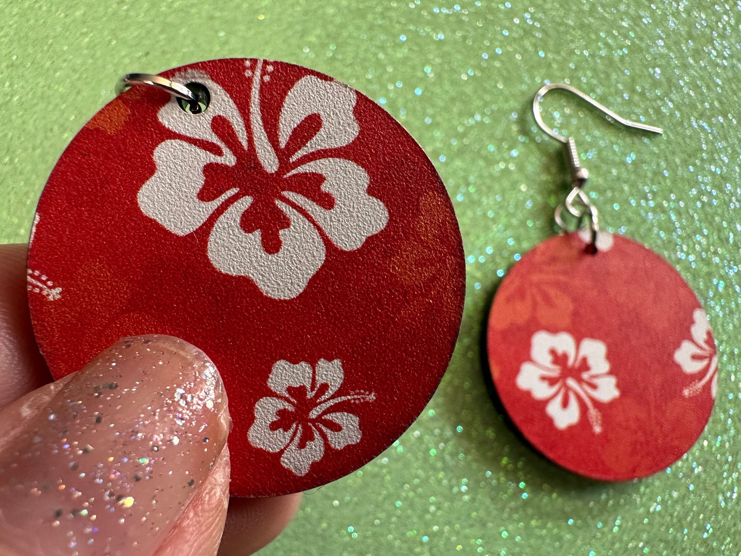 Hibiscus Earrings: Laser Cut Acrylic Flowers, Floral, Flowers, Hawaii, Hawaiian, Tropical, Summer Vibes, Best Gifts for Her/Him/Them