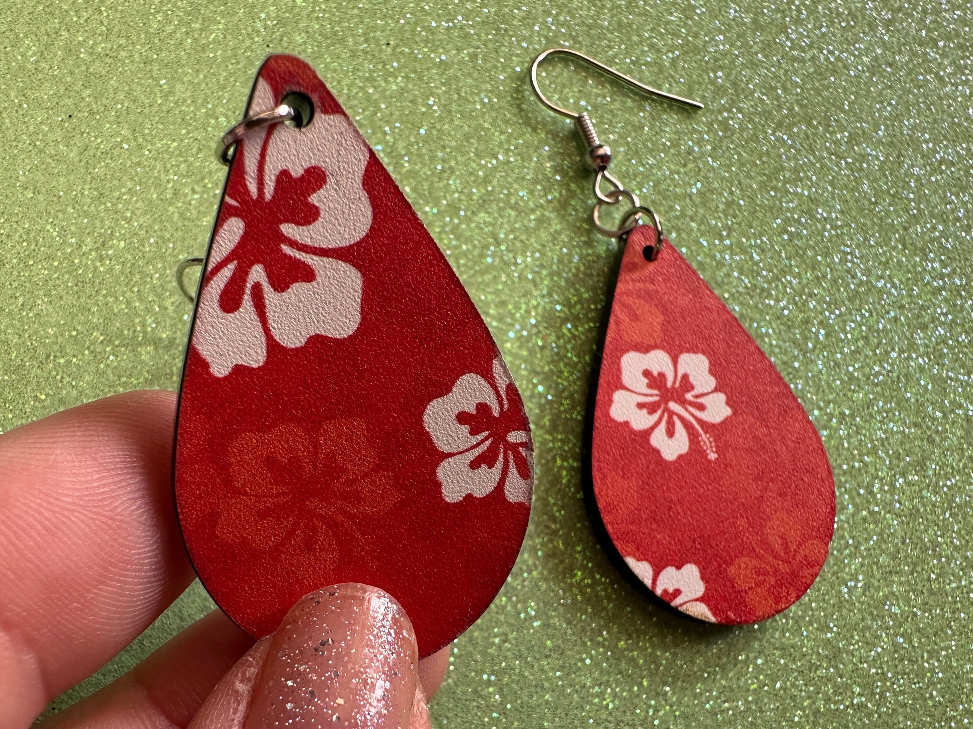 Hibiscus Earrings: Laser Cut Acrylic Flowers, Floral, Flowers, Hawaii, Hawaiian, Tropical, Summer Vibes, Best Gifts for Her/Him/Them