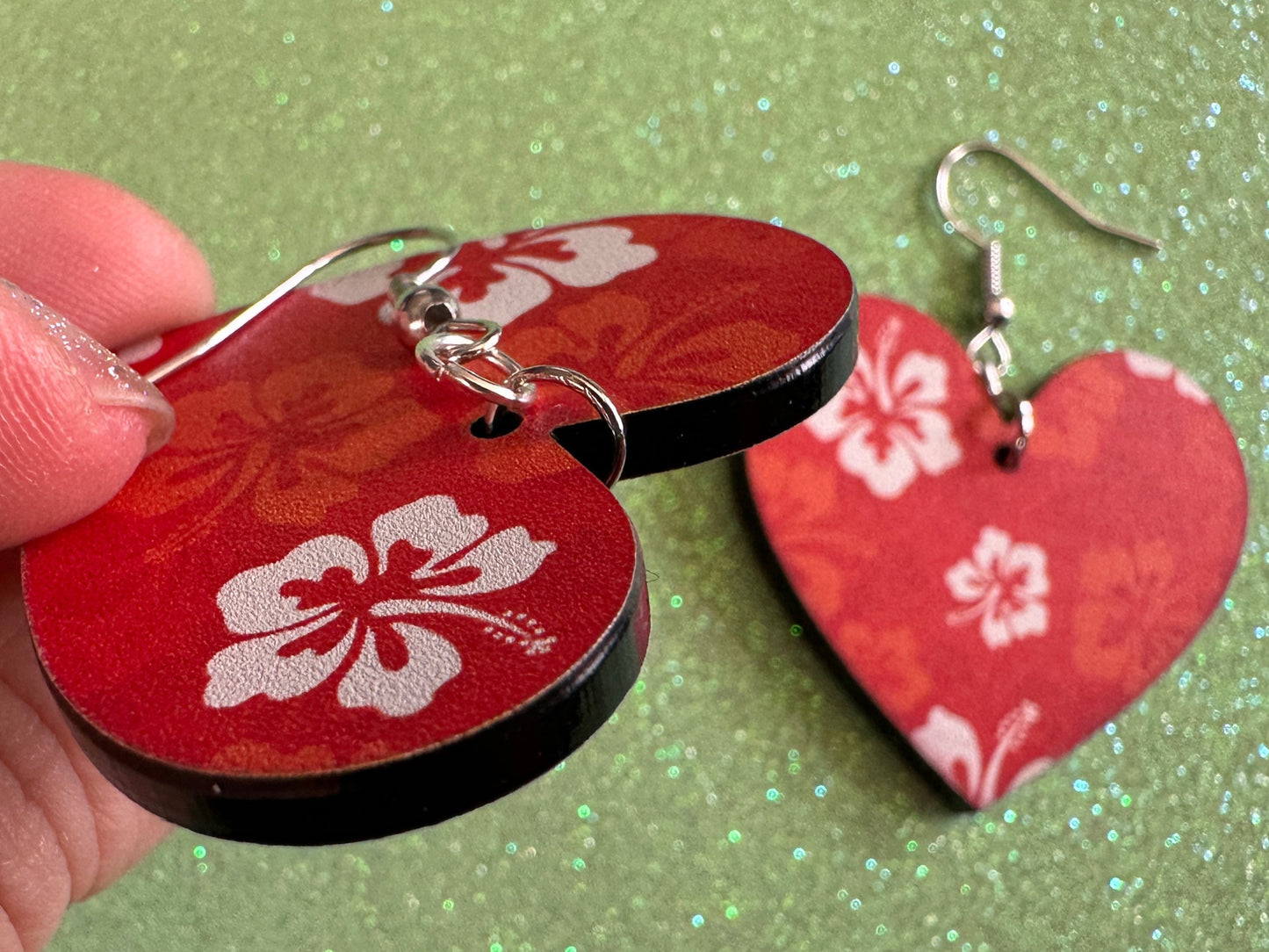 Hibiscus Earrings: Laser Cut Acrylic Flowers, Floral, Flowers, Hawaii, Hawaiian, Tropical, Summer Vibes, Best Gifts for Her/Him/Them