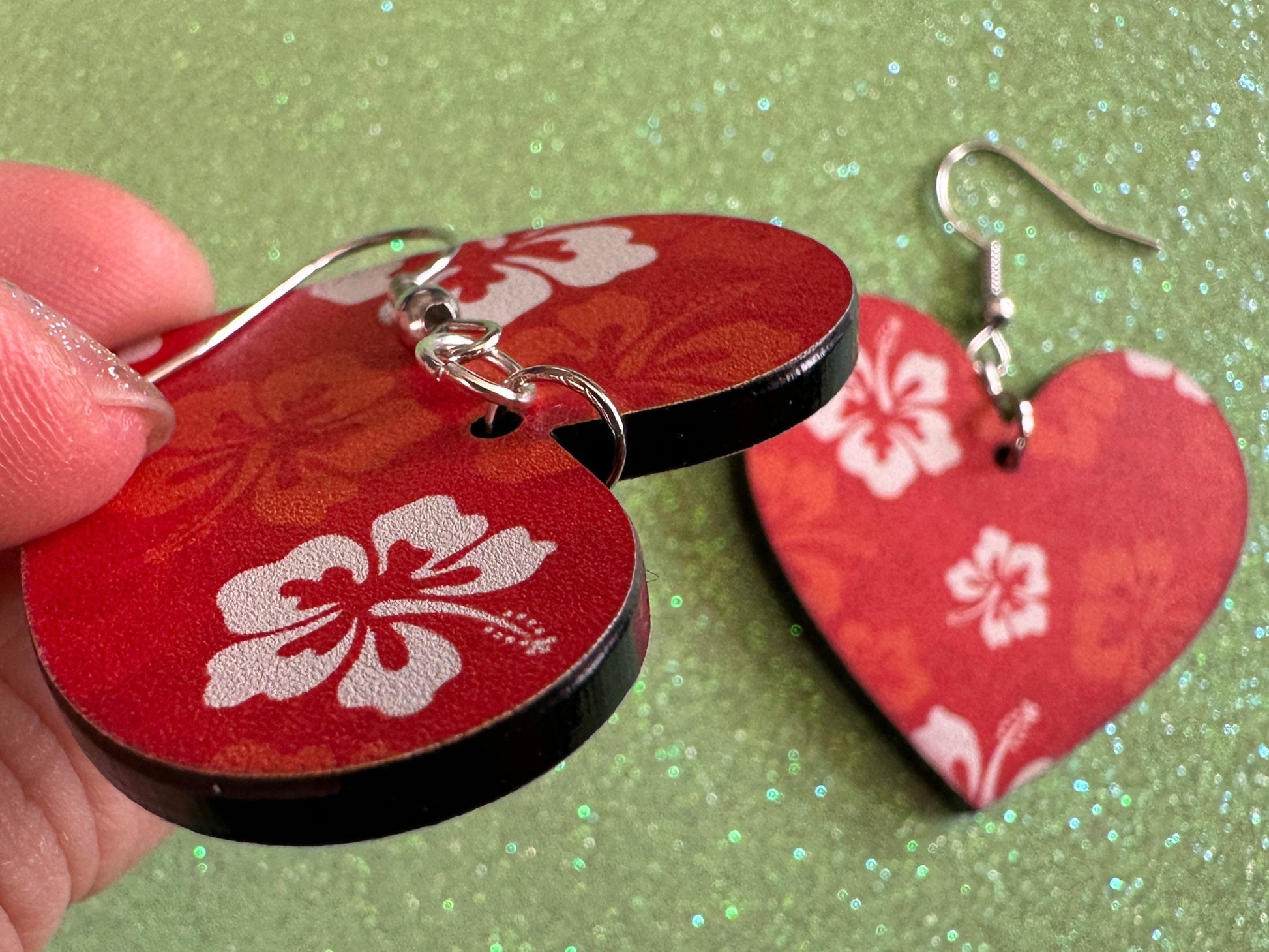 Hibiscus Earrings: Laser Cut Acrylic Flowers, Floral, Flowers, Hawaii, Hawaiian, Tropical, Summer Vibes, Best Gifts for Her/Him/Them