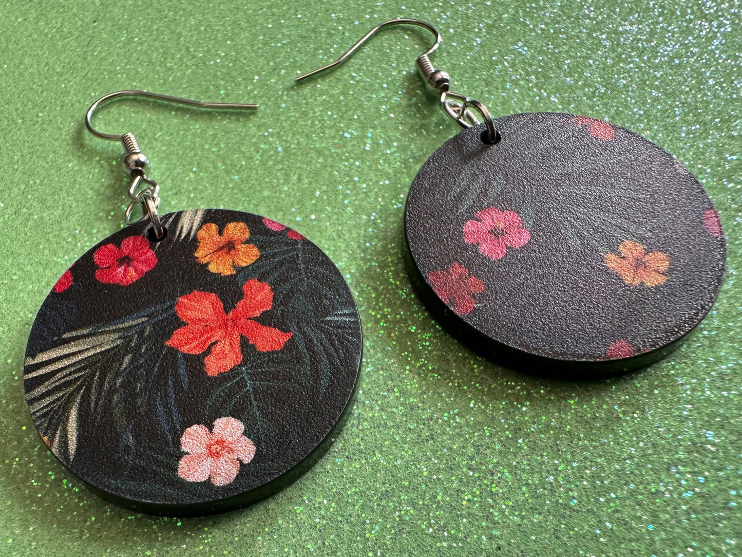 Hibiscus Earrings: Laser Cut Acrylic Flowers, Floral, Flowers, Hawaii, Hawaiian, Tropical, Summer Vibes, Best Gifts for Her/Him/Them