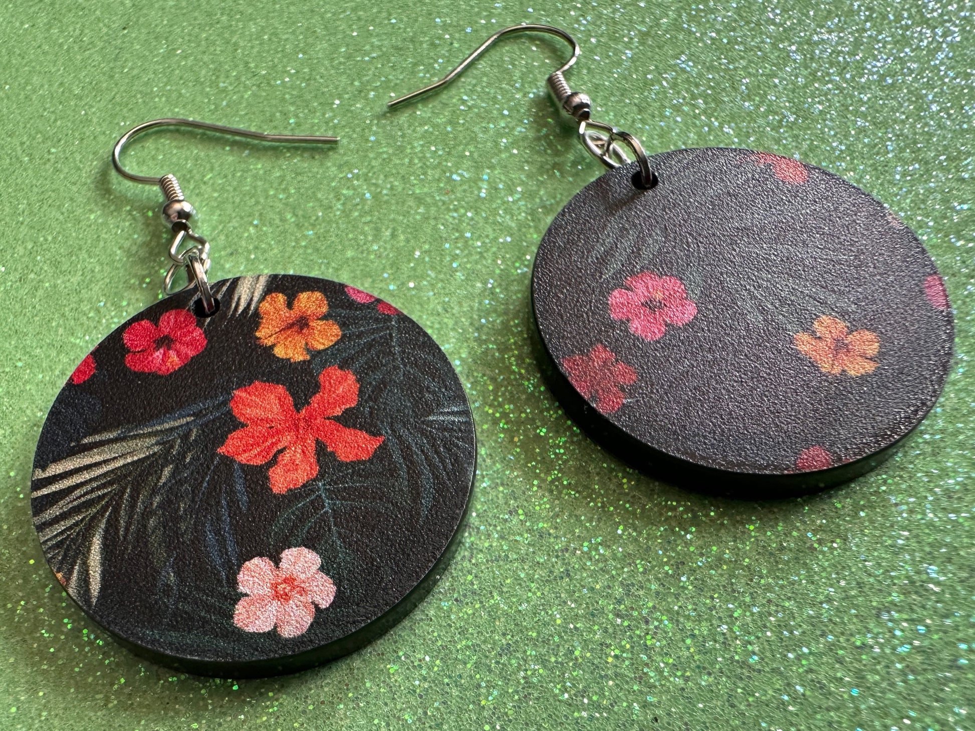Hibiscus Earrings: Laser Cut Acrylic Flowers, Floral, Flowers, Hawaii, Hawaiian, Tropical, Summer Vibes, Best Gifts for Her/Him/Them