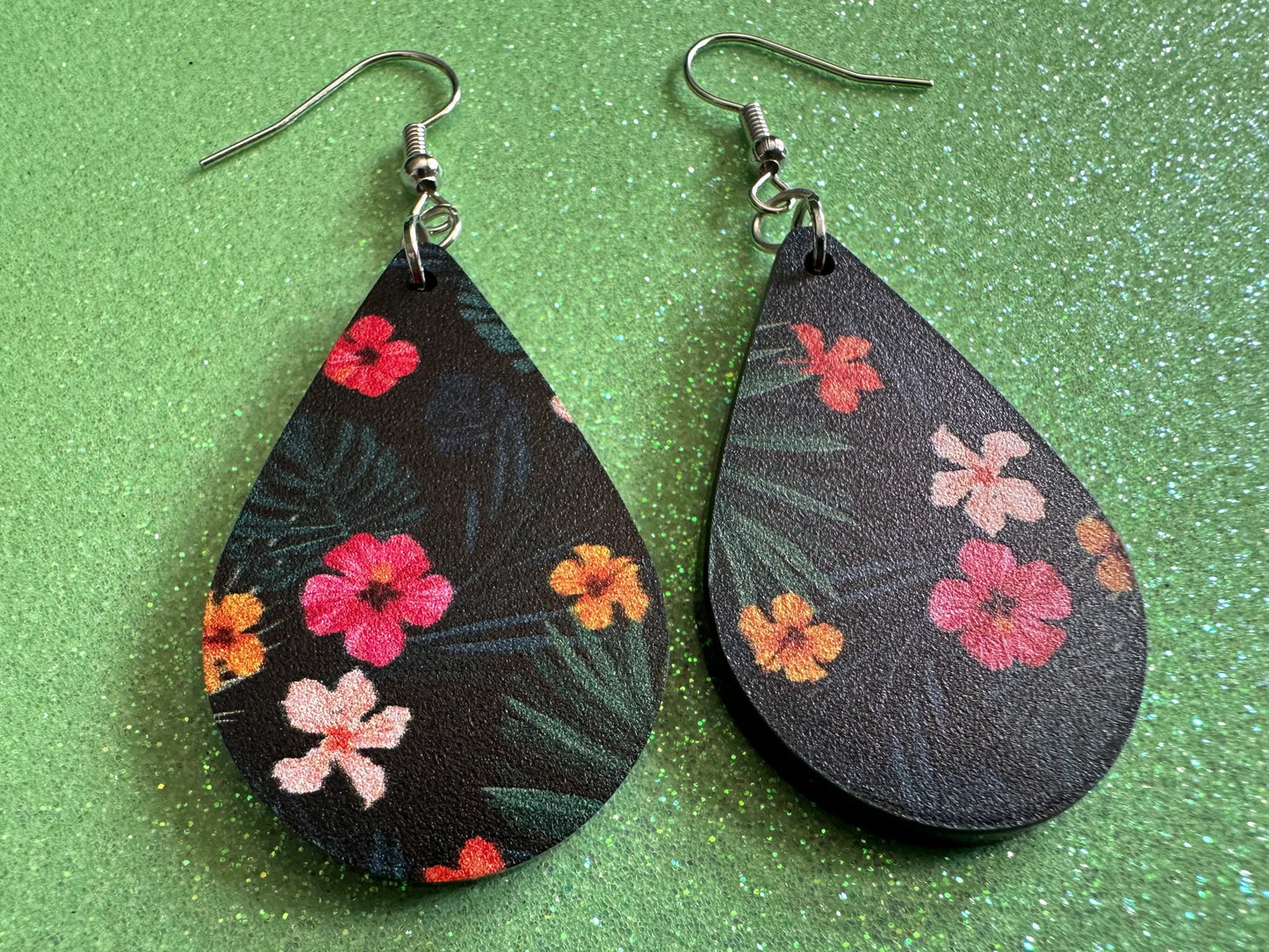 Hibiscus Earrings: Laser Cut Acrylic Flowers, Floral, Flowers, Hawaii, Hawaiian, Tropical, Summer Vibes, Best Gifts for Her/Him/Them