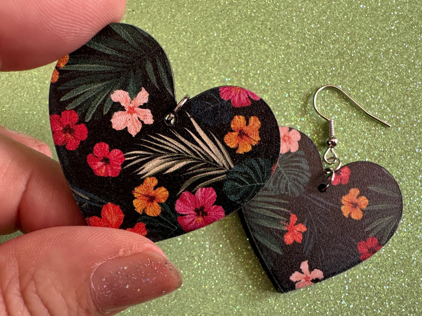 Hibiscus Earrings: Laser Cut Acrylic Flowers, Floral, Flowers, Hawaii, Hawaiian, Tropical, Summer Vibes, Best Gifts for Her/Him/Them