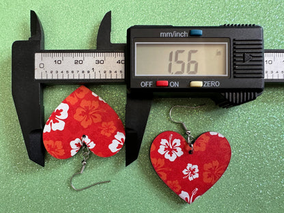 Hibiscus Earrings: Laser Cut Acrylic Flowers, Floral, Flowers, Hawaii, Hawaiian, Tropical, Summer Vibes, Best Gifts for Her/Him/Them