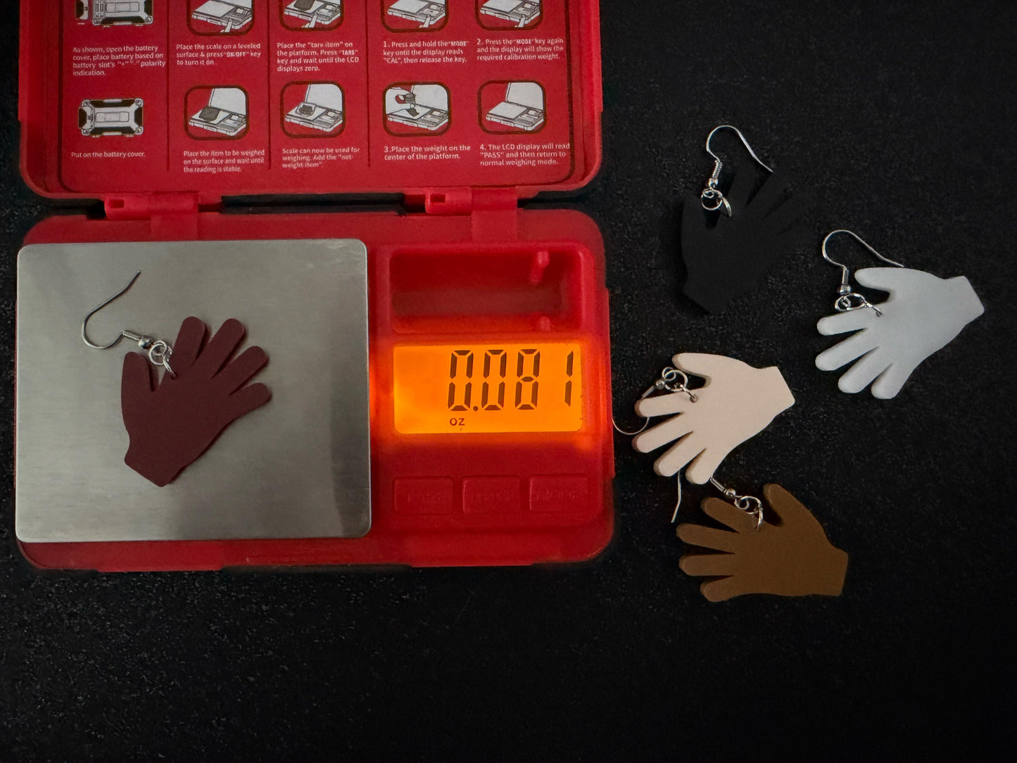 High Five Earrings: Laser Cut Acrylic Hand Earrings, Anatomy, Lend a Hand, Five Fingers, Palm, Slap, Hands, Best Gift For Her/Him/Them