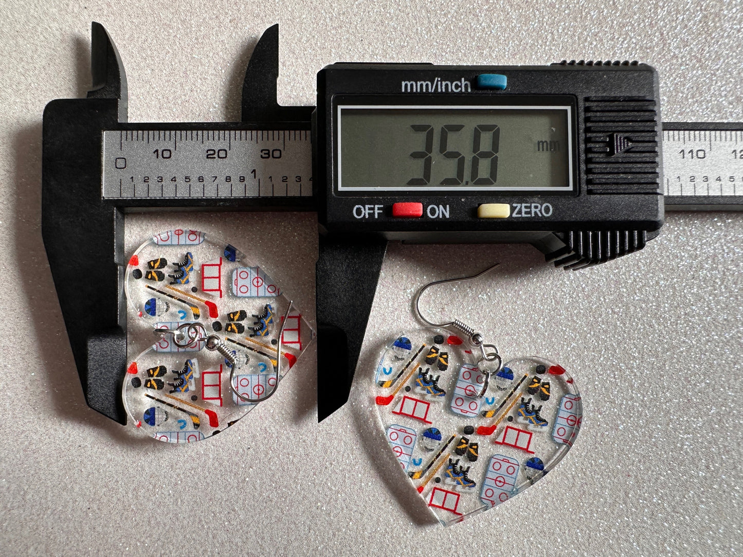 Hockey Earrings: Laser Cut Acrylic Earrings, Ice Skate, Ice Hockey, Goal, Ice Skating, Sports, Winter Sports, Best Gifts for Her/Him/Them