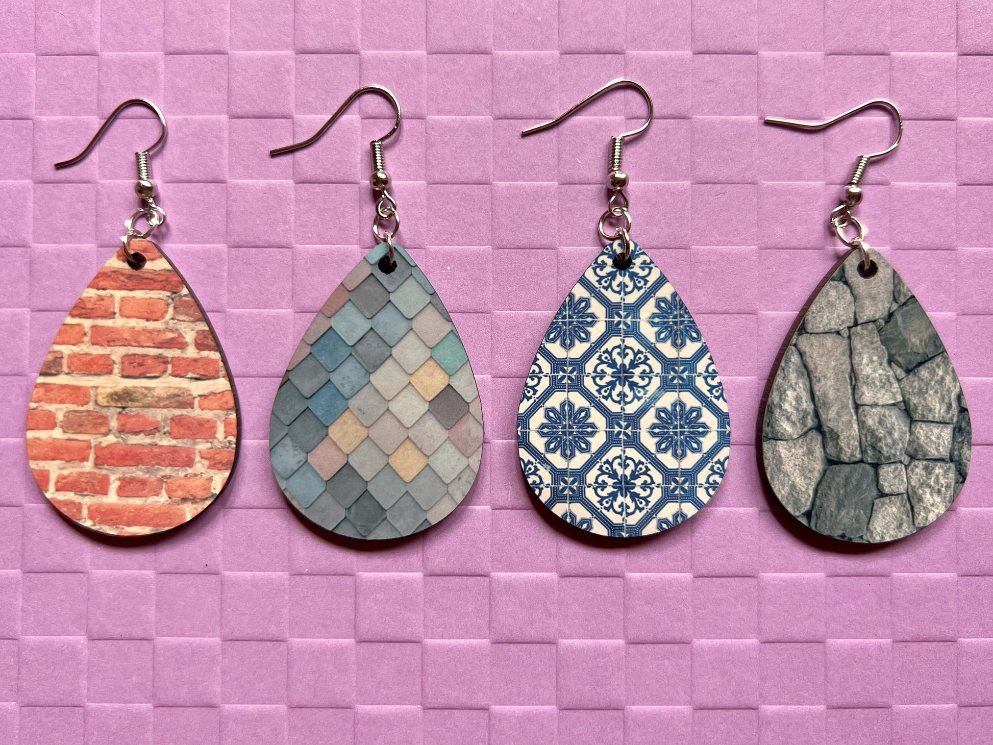 Home Improvement Earrings: Construction, Brick, Rock, Tile, DIY, Sublimated, Best Gifts for Her/Him/Them