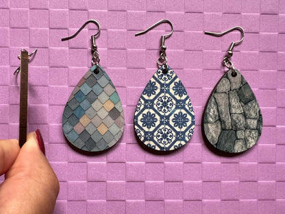 Home Improvement Earrings: Construction, Brick, Rock, Tile, DIY, Sublimated, Best Gifts for Her/Him/Them