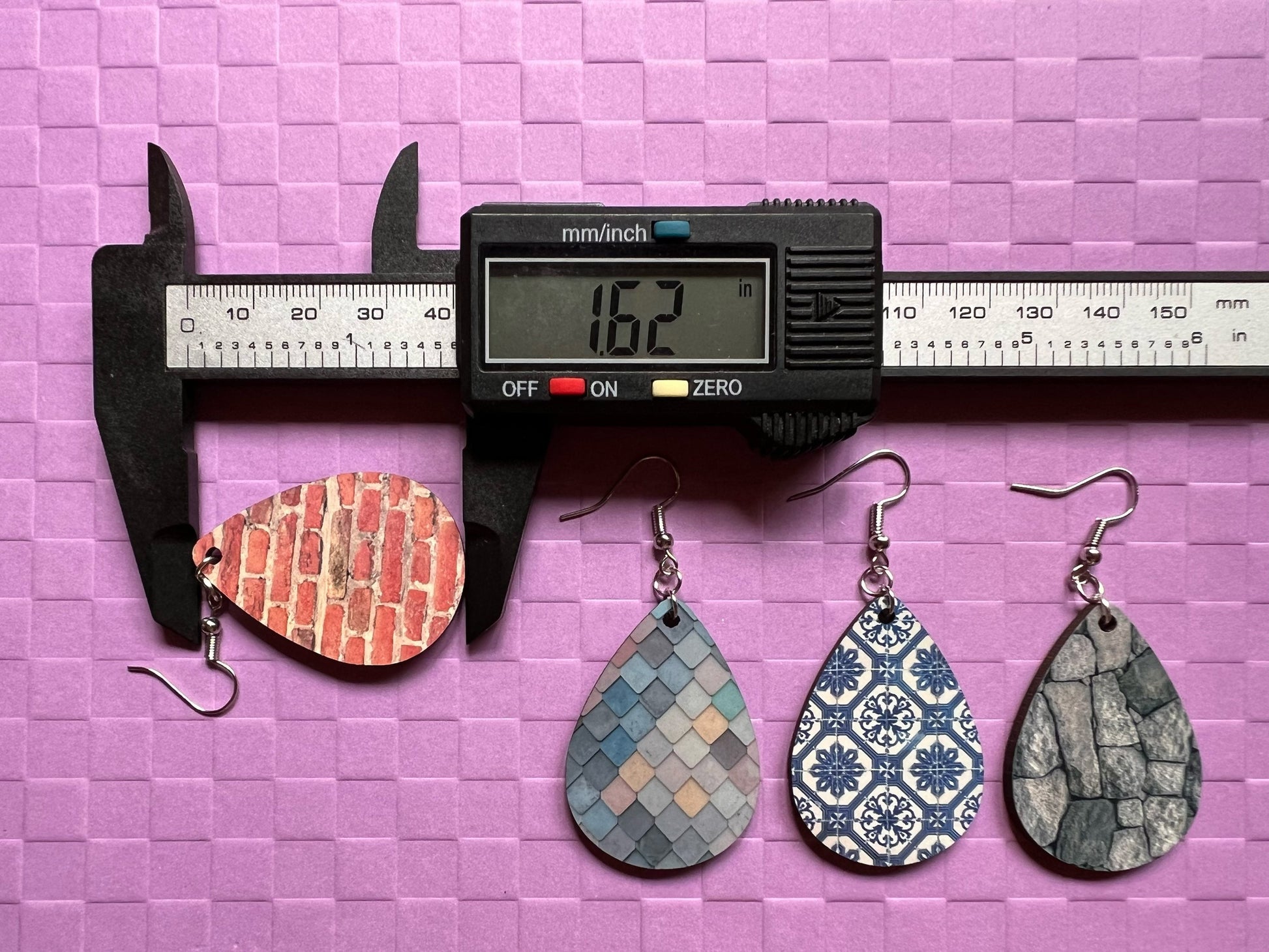 Home Improvement Earrings: Construction, Brick, Rock, Tile, DIY, Sublimated, Best Gifts for Her/Him/Them