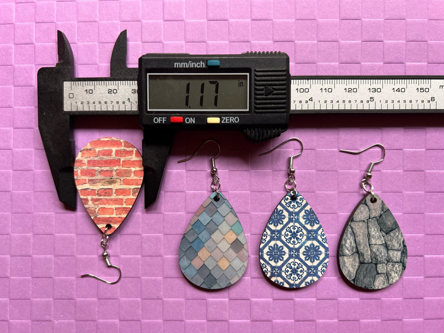 Home Improvement Earrings: Construction, Brick, Rock, Tile, DIY, Sublimated, Best Gifts for Her/Him/Them