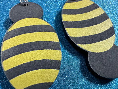 Honey Bee Earrings: Laser Cut Acrylic Bees, Wasps, Spicy Sky Raisins, Bumblebees, Insect, Honeybees, Insects, Best Gifts for Her/Him/Them