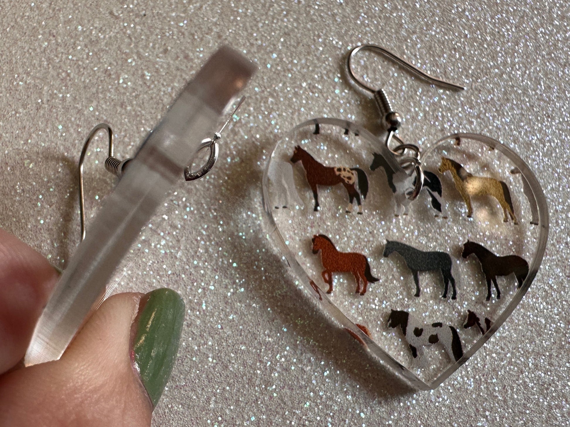 Horse Earrings: Laser Cut Acrylic Horses, Equine, Riding Camp, Cowboy, Pony, Love Horses, Horse Lover, Animals, Best Gifts for Her/Him/Them